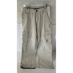Bugle‎ Boy Cargo Pants Utility Workwear Khaki Casual Pants Size 30x30